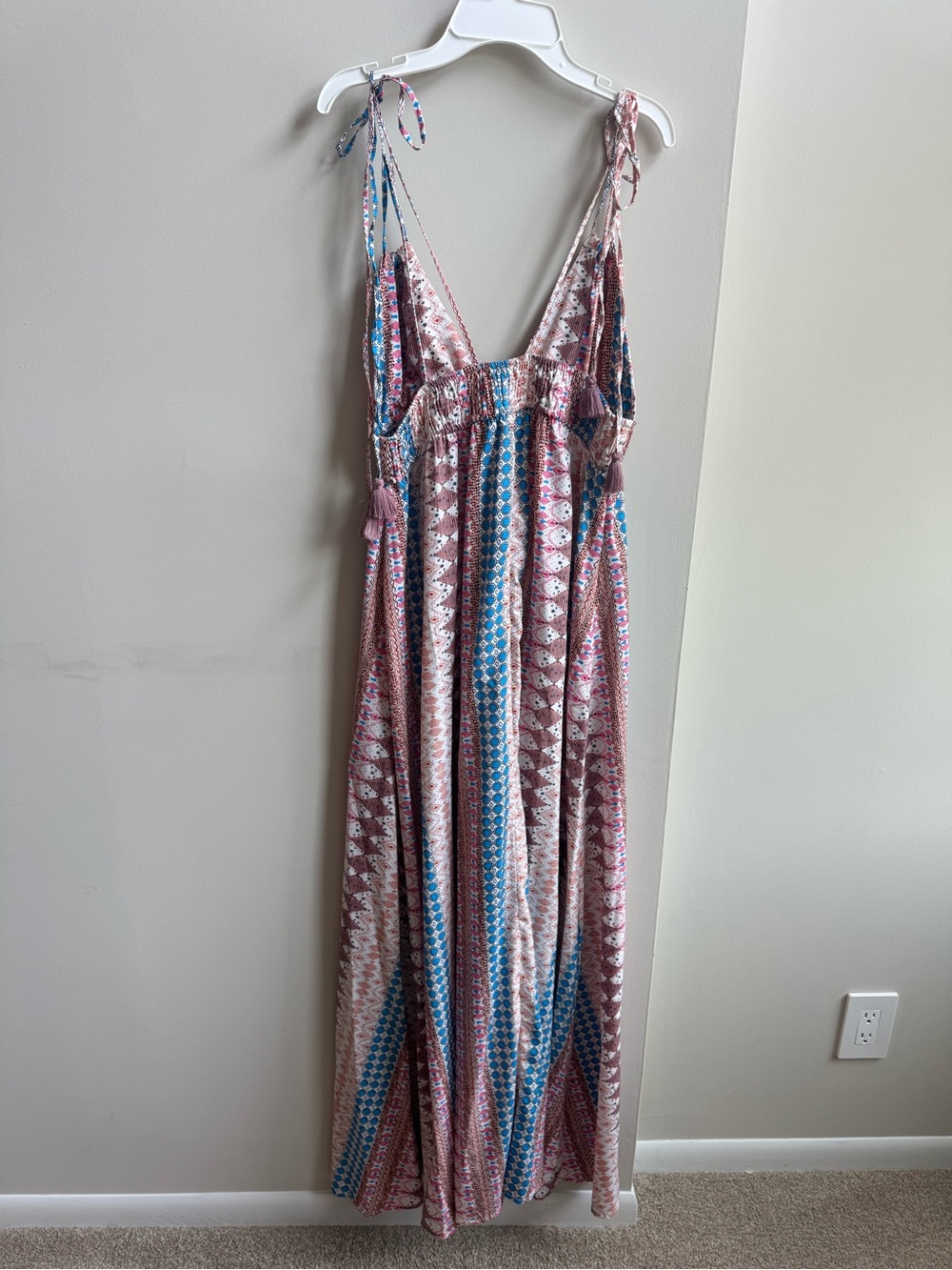 Lulus Maxin' Relaxin' Blue Multi Print Maxi Dress - Picture 10 of 16